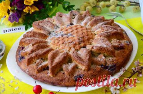 Яблочный пирог с вишней - рецепт с фотографиями