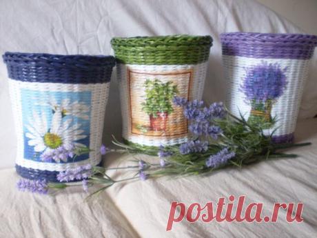 ВЕСЕННЕЕ ПЛЕТЕНИЕ ИЗ ГАЗЕТ. И ВИНТАЖ, И ДЕКУПАЖ)