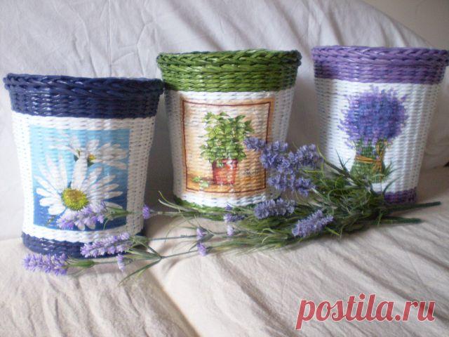 ВЕСЕННЕЕ ПЛЕТЕНИЕ ИЗ ГАЗЕТ. И ВИНТАЖ, И ДЕКУПАЖ)