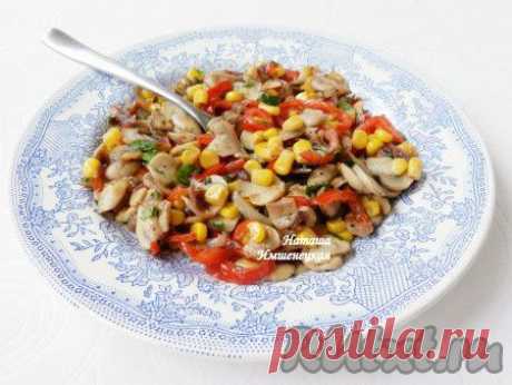 Теплый салат с шампиньонами (рецепт с фото) | RUtxt.ru