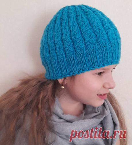 Шапочка для девочки. 
Вяжу
