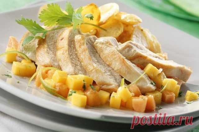 Курица с картошкой и манго — Домашняя кулинария
