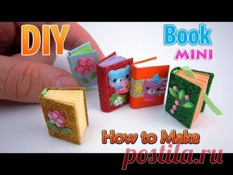 DIY Miniature Book | DollHouse | No Polymer Clay! - YouTube