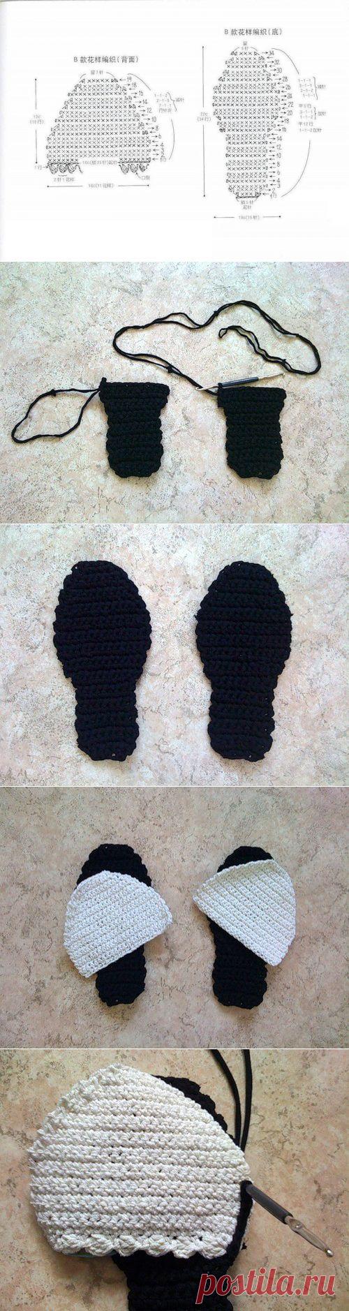 Вяжем тапочки,корзинки из старых футболок. Мастер-класс.