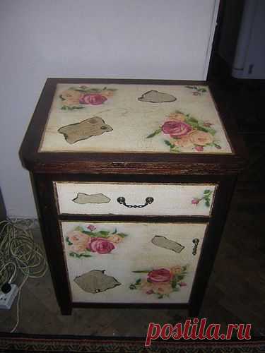 Декупаж тумбочки - Декупаж - Рукоделие и творчество - Каталог статей - Рукоделие-мое хобби