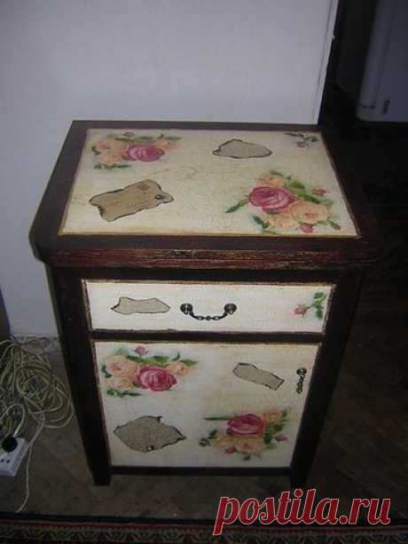 Декупаж тумбочки - Декупаж - Рукоделие и творчество - Каталог статей - Рукоделие-мое хобби