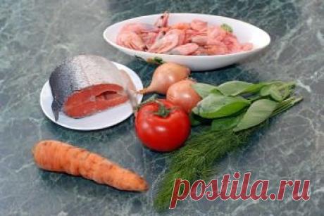 Рыбный суп с креветками