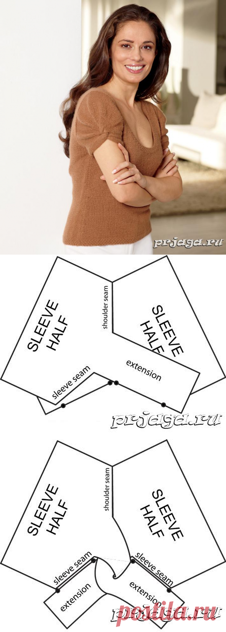 КОФТОЧКА С ИНТЕРЕСНЫМ РУКАВОМ