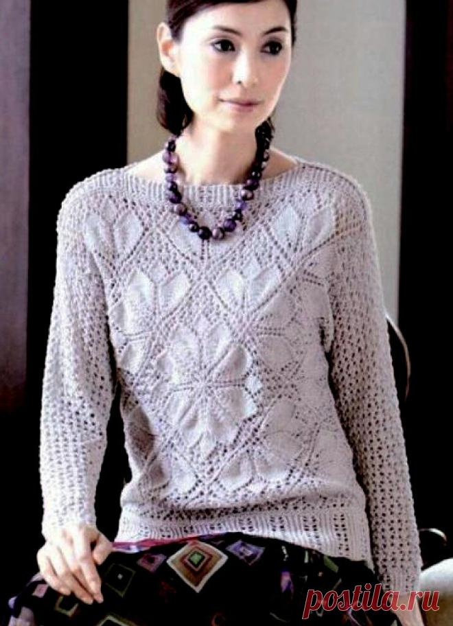 Джемперы с узором из листочков. Продолжение. | Домашние зарисовки | Яндекс Дзен