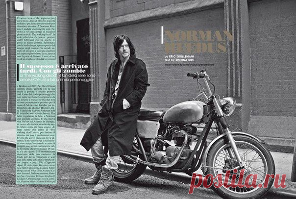 Звезда сериала Walking Dead Норман Ридус (Norman Reedus) позировал Эрику Гиймэну (Eric Guillemain) для свеже / Модное Настроение