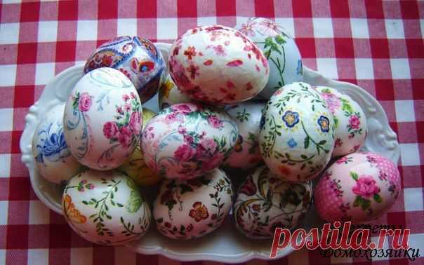 Оригинальная окраска яиц к Пасхе.
