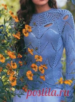 Свитер с кружевной узор passe - Бесплатная образец вязания