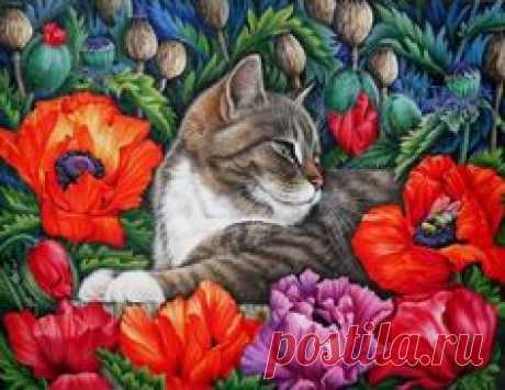 Кошки / Художница Ирина Гармашова (Irina Garmashova).