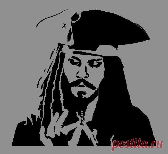 Plantilla del capitán Jack Sparrow reutilizable