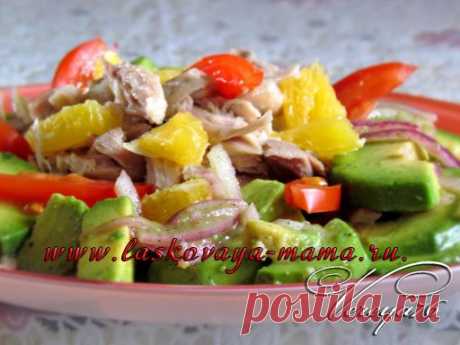 Салат с авокадо и курицей рецепт