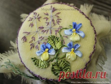 Приемы и примеры вышивки лентами — Делаем руками