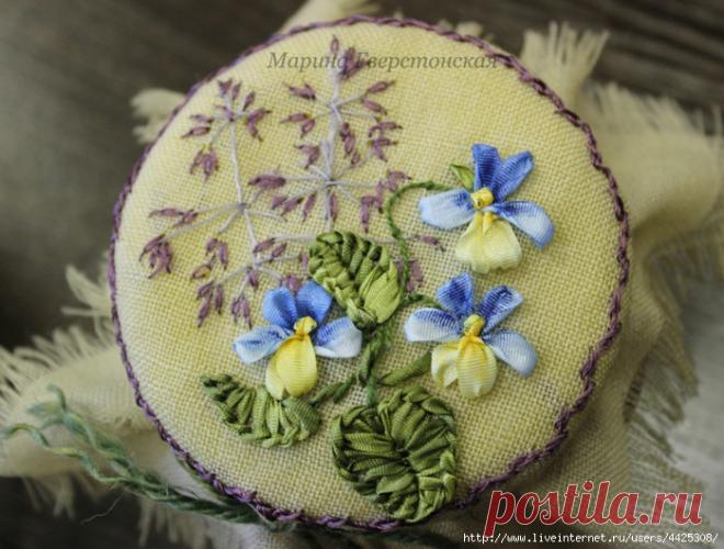 Приемы и примеры вышивки лентами — Делаем руками