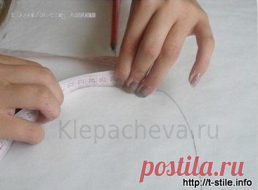 ​Определение ширины рукава через длину проймы и высоту оката