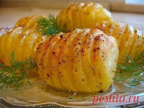 Неимоверно вкусная картошечка!

1. Почистить картошку
2. Взять столовую ложку и поместить в неё картошину. Придерживая рукой ложку с картошкой, ножом сделать прорезы до упора в ложку (получаются надрезы - ложка не даёт разрезать картошку до конца)
3. Уложить картошку в форму, полить растительным маслом и присыпать приправой - соль, перец и травы по вкусу.
4. Запечь в духовке до готовности при температуре 190-200 градусов, периодически поливая маслом.

Наша секси-картошка г...