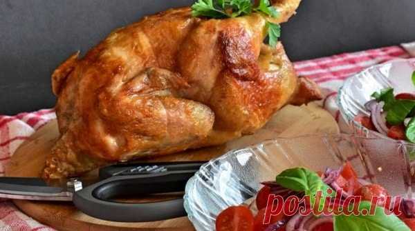 Курица в духовке целиком с хрустящей корочкой: рецепт с фото