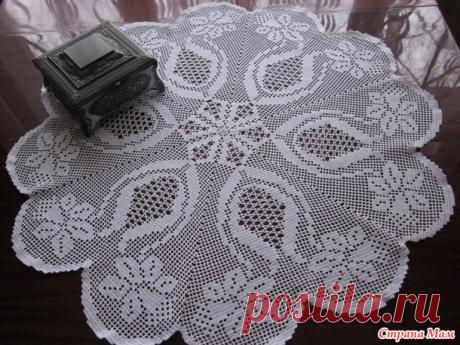 . Салфетка филейкой в подарок - Вязание - Страна Мам