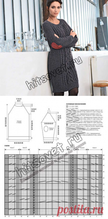 Платье с косами спицами - Хитсовет