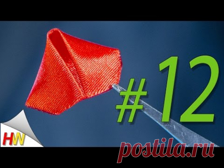 Треугольный лепесток &quot;Канзаши&quot;/The triangular petal &quot;kanzashi&quot;/Kanzashi tutorial