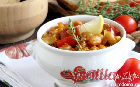 Фасоль с копчеными колбасками | Кулинарные рецепты от «Едим дома!»