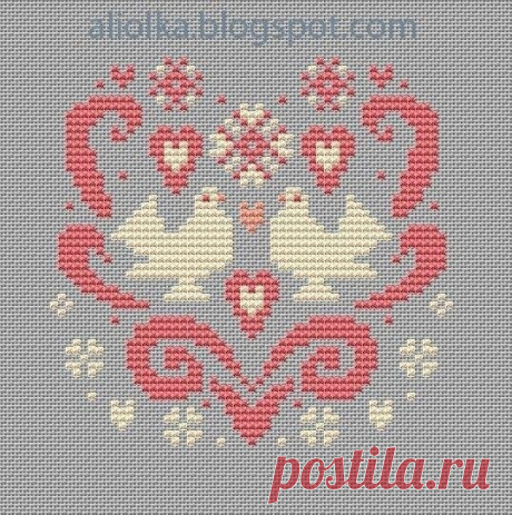 ​Сердечная вышивка: подборка схем Сердечная вышивка: подборка схемДаже когда за окном вьюга, на сердце должно быть тепло.