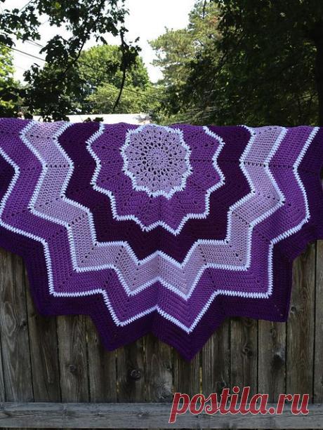 Rainbow Ripple Baby Blanket pattern by Celeste Young