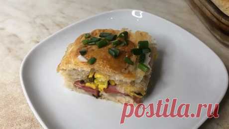 СЫТНЫЙ ПИРОГ с сосисками!!! ВКУСНЕЕ ВЫ НЕ ПРОБОВАЛИ — просто и быстро