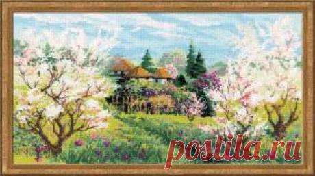 Фабрика Пряжи :: RIOLIS Сотвори сама (Пейзажи) :: №1275&quot;Яблоневый сад&quot;
