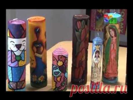 Velas talladas girasoles parte 1 -Talento artesano