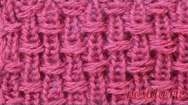 Такой простой и необычный эффект Узор вязания спицами Knitting stitch 62