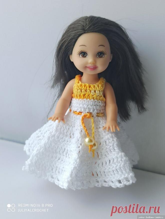 Новый мк платья для Келли крючком / Вязание для кукол / Бэйбики. Куклы фото. Одежда для кукол
