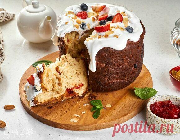 Творожный кулич с сухофруктами , пошаговый рецепт на 3612 ккал, фото, ингредиенты - Panasonic