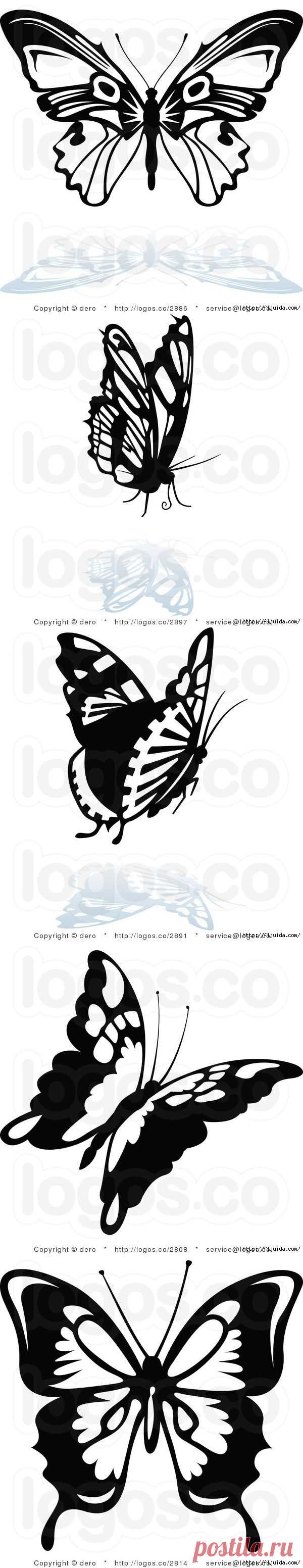 Трафареты бабочек и животных.