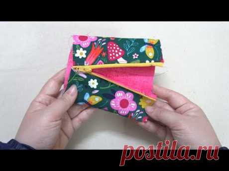 Easy coin purse sewing tip 💟 Sewing project only 5 minutes