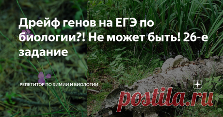 Дрейф генов на ЕГЭ по биологии?! Не может быть! 26-е задание