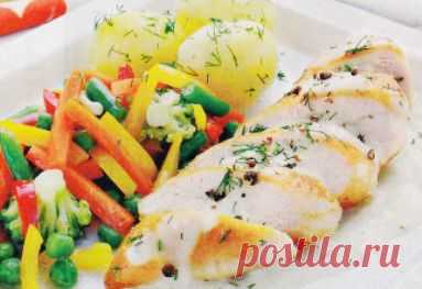 Печеные куриные грудки