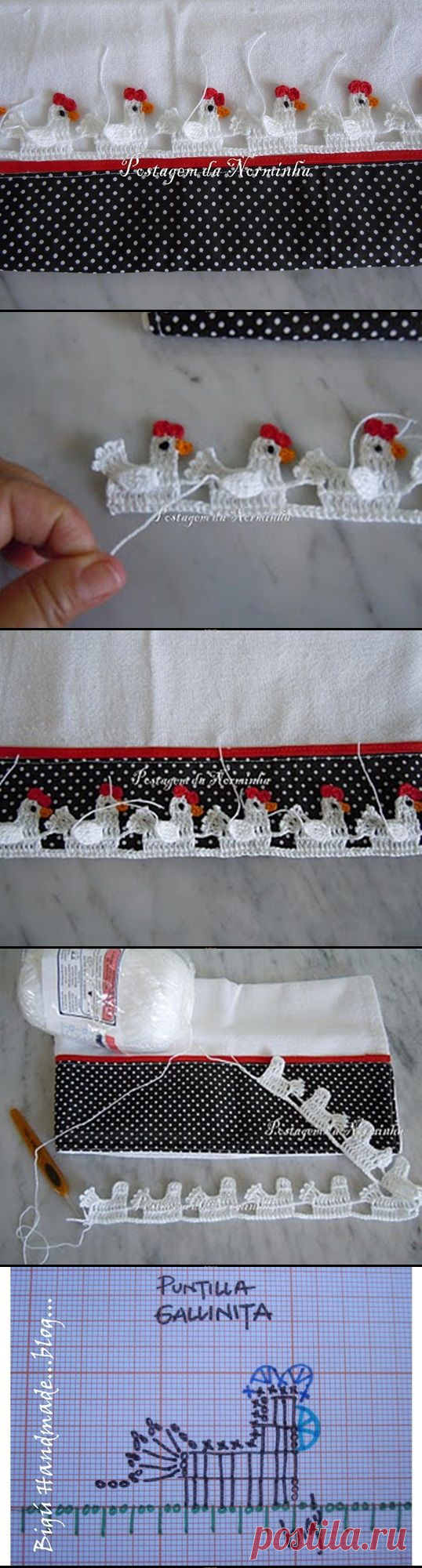 Вязание крючком курица окантовка