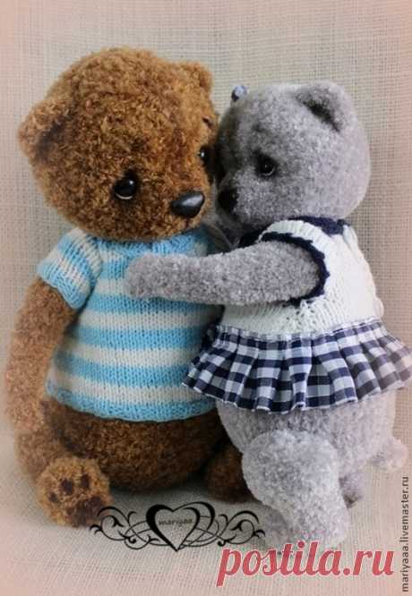 Купить мастер-класс мишки Мартин и Мишелька от mariyaaa - коричневый, мишка, мишка тедди