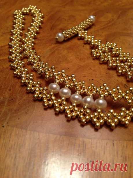 Unique gold pearl bracelet gold bracelet beaded cuff | Etsy