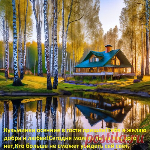 Считалось, что на Кузьминки нельзя лениться — тогда год будет богатым. Пусть в вашей жизни хватает энергии, вдохновения и улыбок! Открытки на Кузьминки осенние.