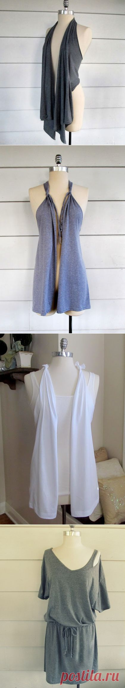 2 часть. Интересно переделываем футболки.