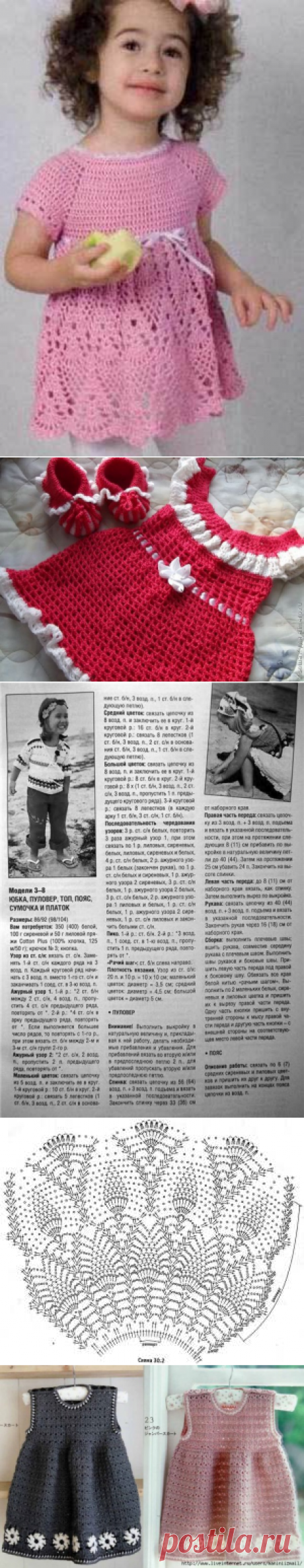 Схемы и описания вязаных платьев для девочек 2-3 лет | ВЯЗАНИЕ ДЛЯ ДЕТЕЙ Спицами и Крючком — Схемы и Описание