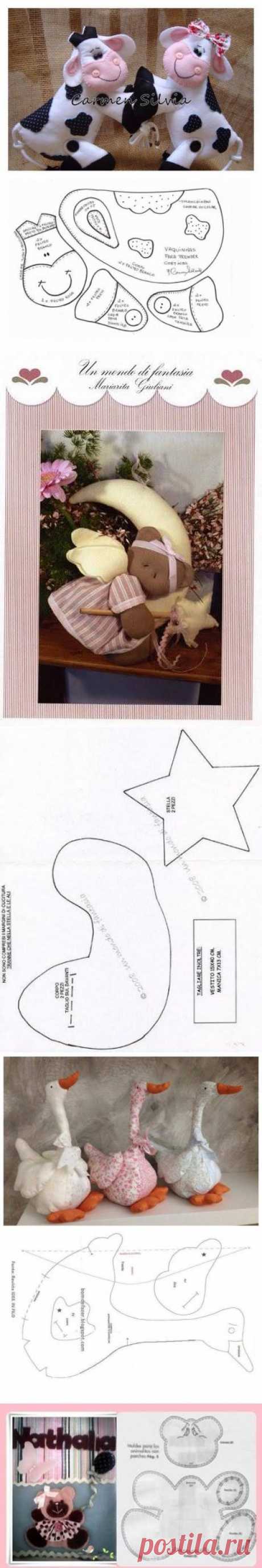 Большая подборка выкроек для мягких игрушек - Рукоделие