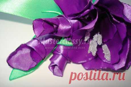Цветы из лент своими руками. Гладиолус волнистый. Мастер класс с пошаговыми фото