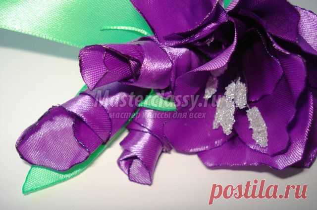 Цветы из лент своими руками. Гладиолус волнистый. Мастер класс с пошаговыми фото