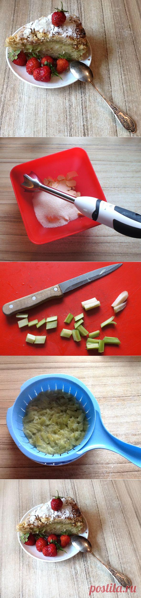 Фоторецепт вкусного летнего пирога с ревенем